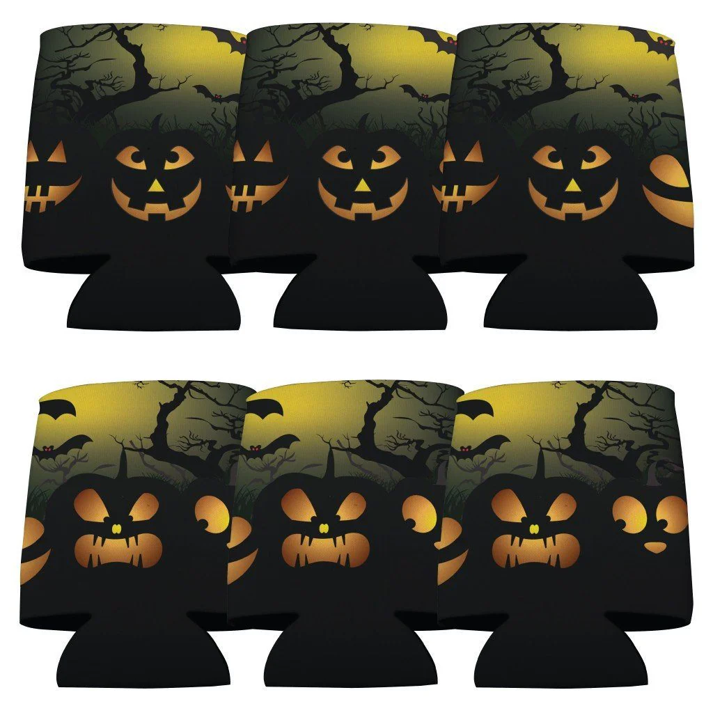 Halloween Jack-O-Lanterns Can Cooler Set - Image 4