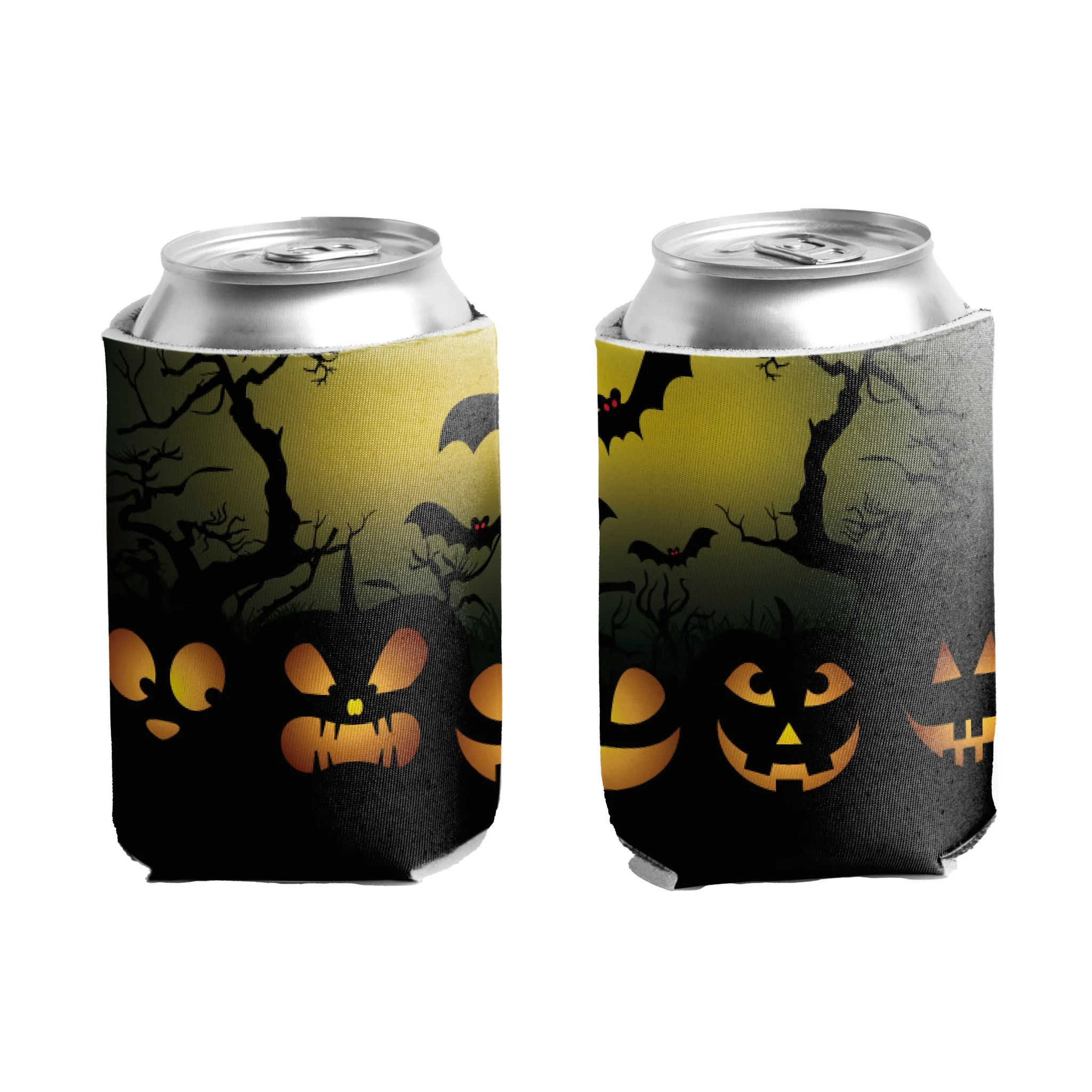 Halloween Jack-O-Lanterns Can Cooler Set - Image 5