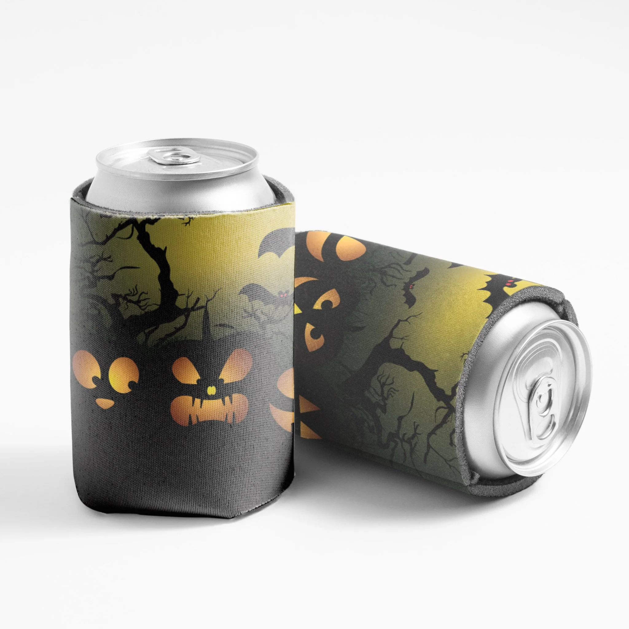 Halloween Jack-O-Lanterns Can Cooler Set - Image 6