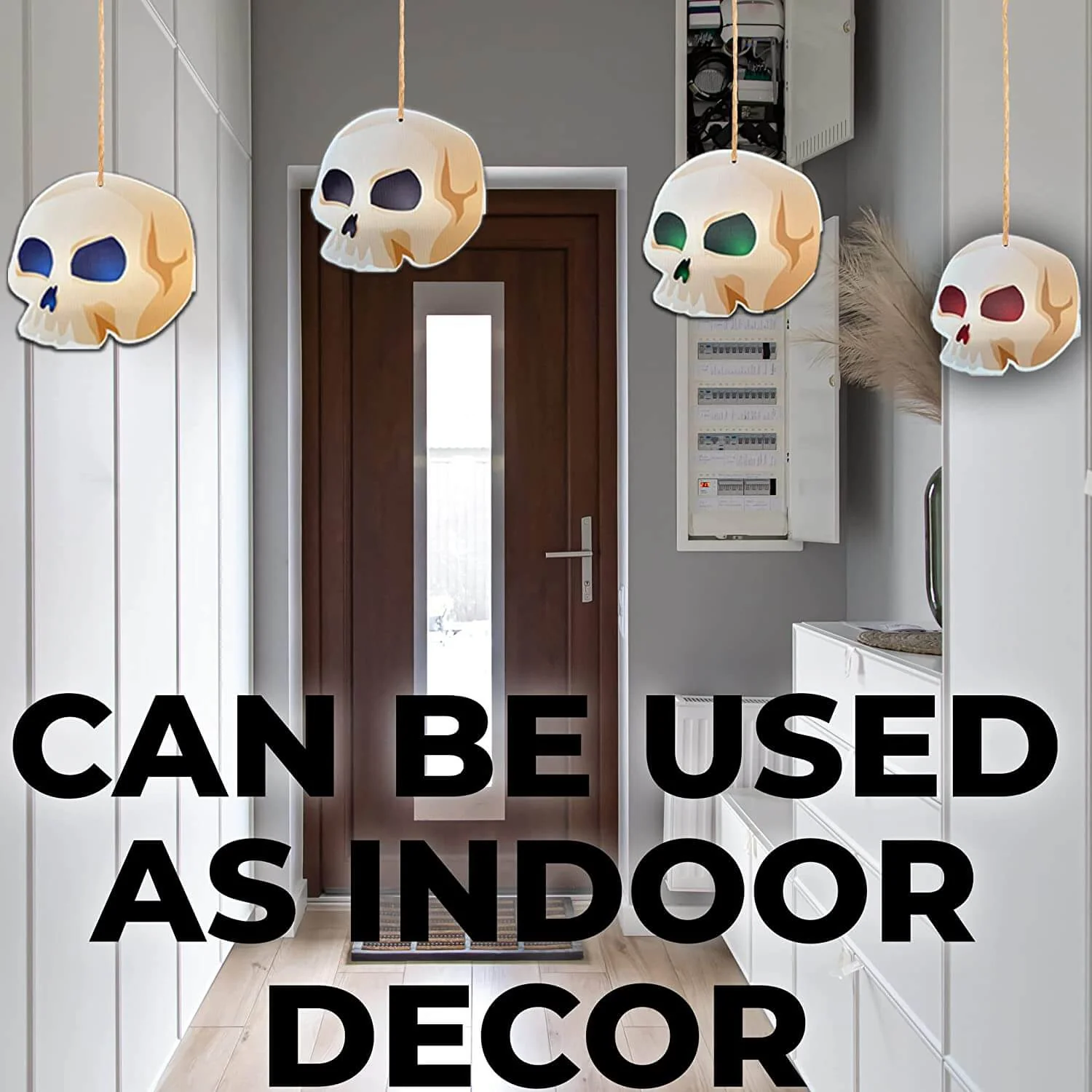 Halloween Hanging Skulls Decoration - Set of 32 - Image 4