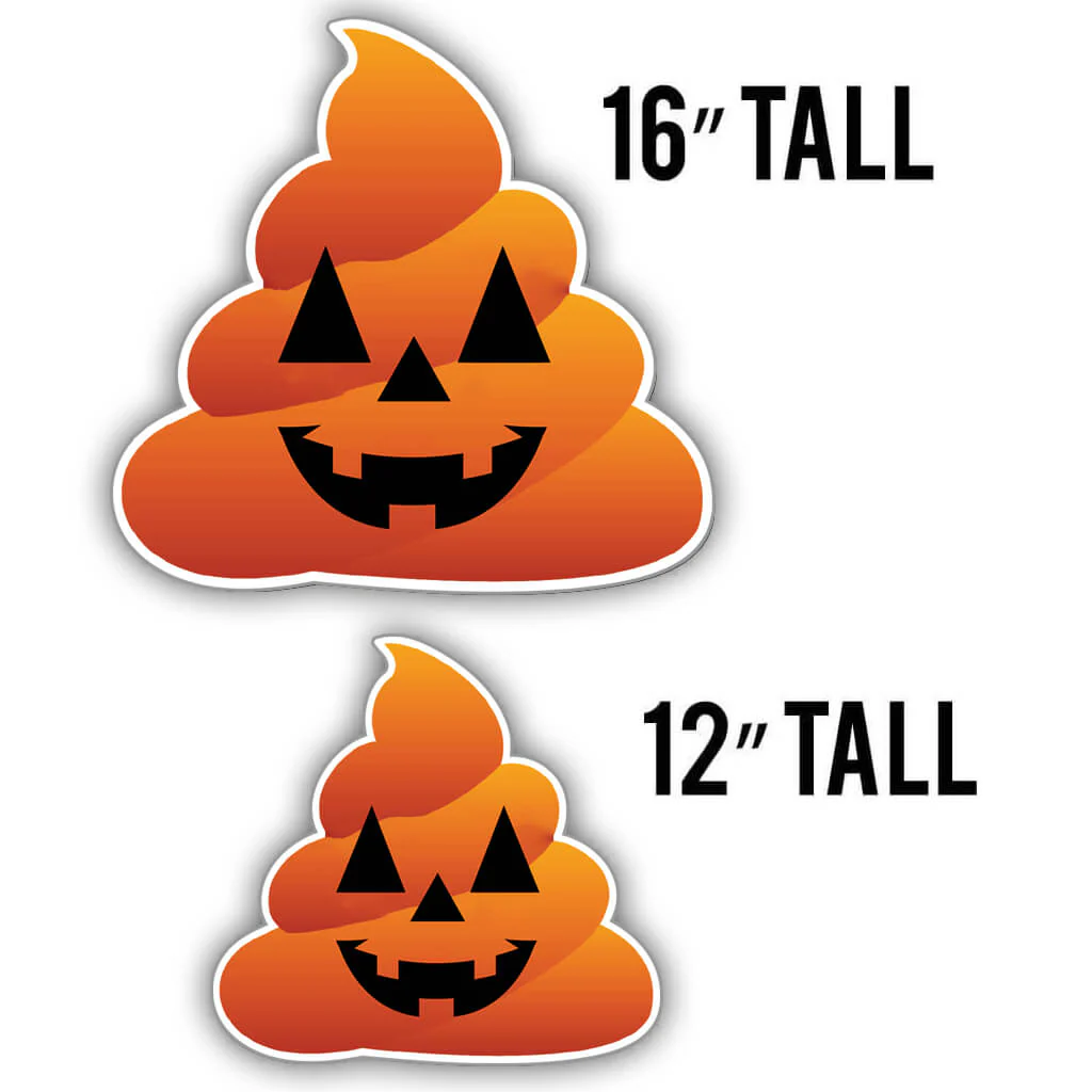 Halloween Pumpkin Themed Poop Emoji Yard Greeting 26 pc Set - Image 2