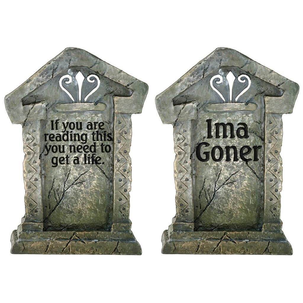 Fake Tombstones Halloween Yard Decoration | Set of 6 - Image 6