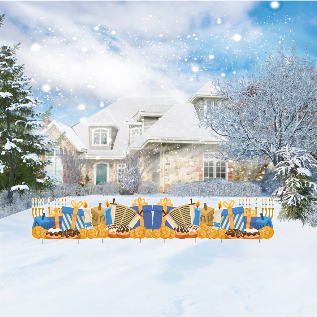 Hanukkah Yard Card EZ Fillers 4 pc Set