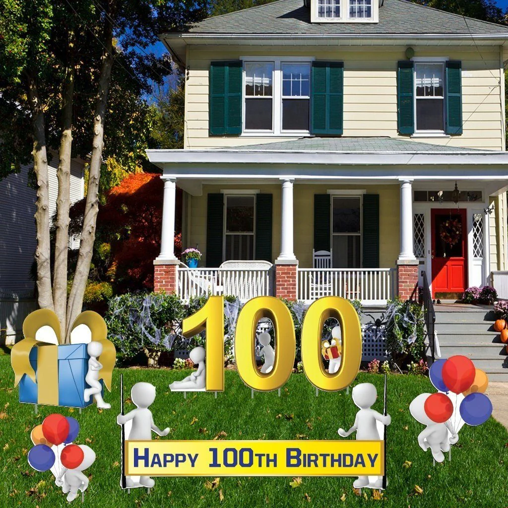 Happy 100th Birthday Yard Card