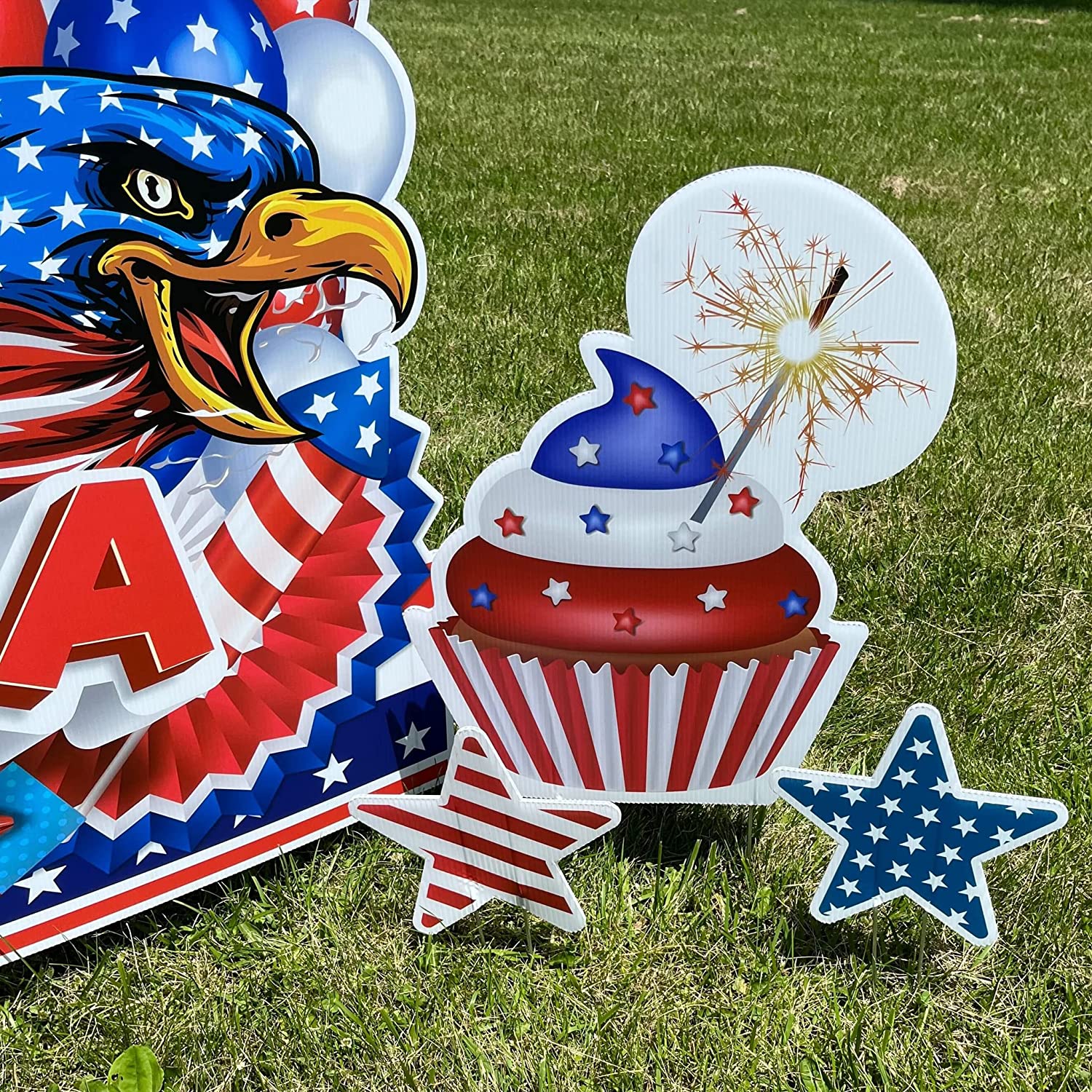 Happy Birthday America Oversized EZ Yard Cards - 7 pcs - Image 4
