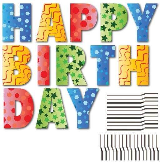 Custom Happy Birthday Confetti Colored Letters Yard Decoration Set - Image 3
