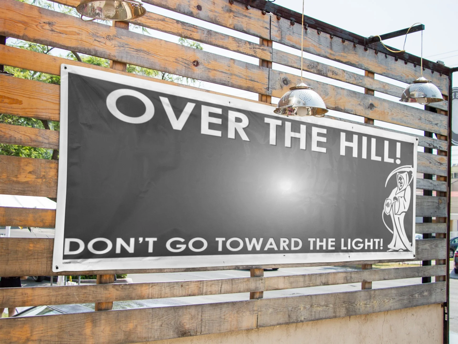 Happy Birthday Over the Hill Grim Reaper 2'x4' Vinyl Banner