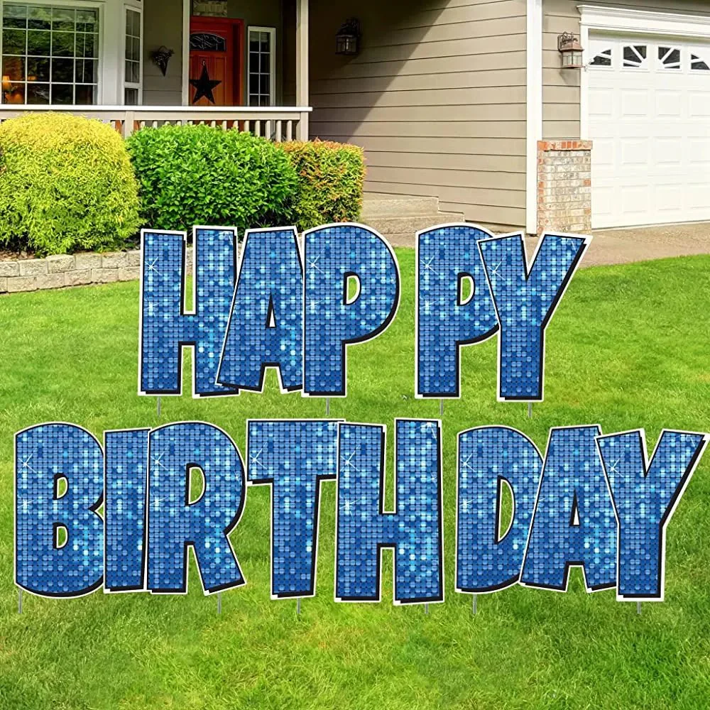 Happy Birthday Quick Set | Luckiest Guy Font | 24" Disco Sparkle | 5 pc Set - Image 15