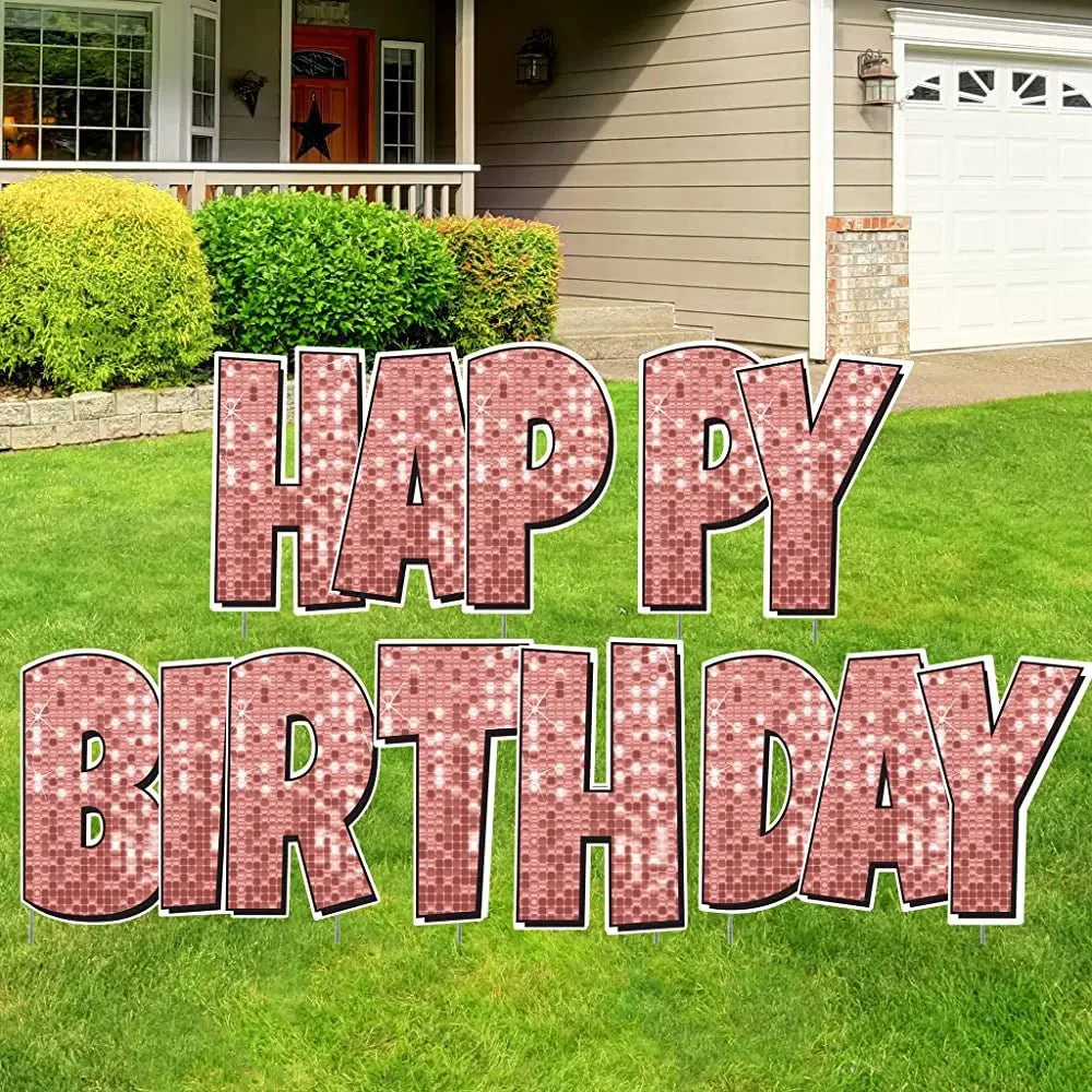 Happy Birthday Quick Set | Luckiest Guy Font | 24" Disco Sparkle | 5 pc Set - Image 22