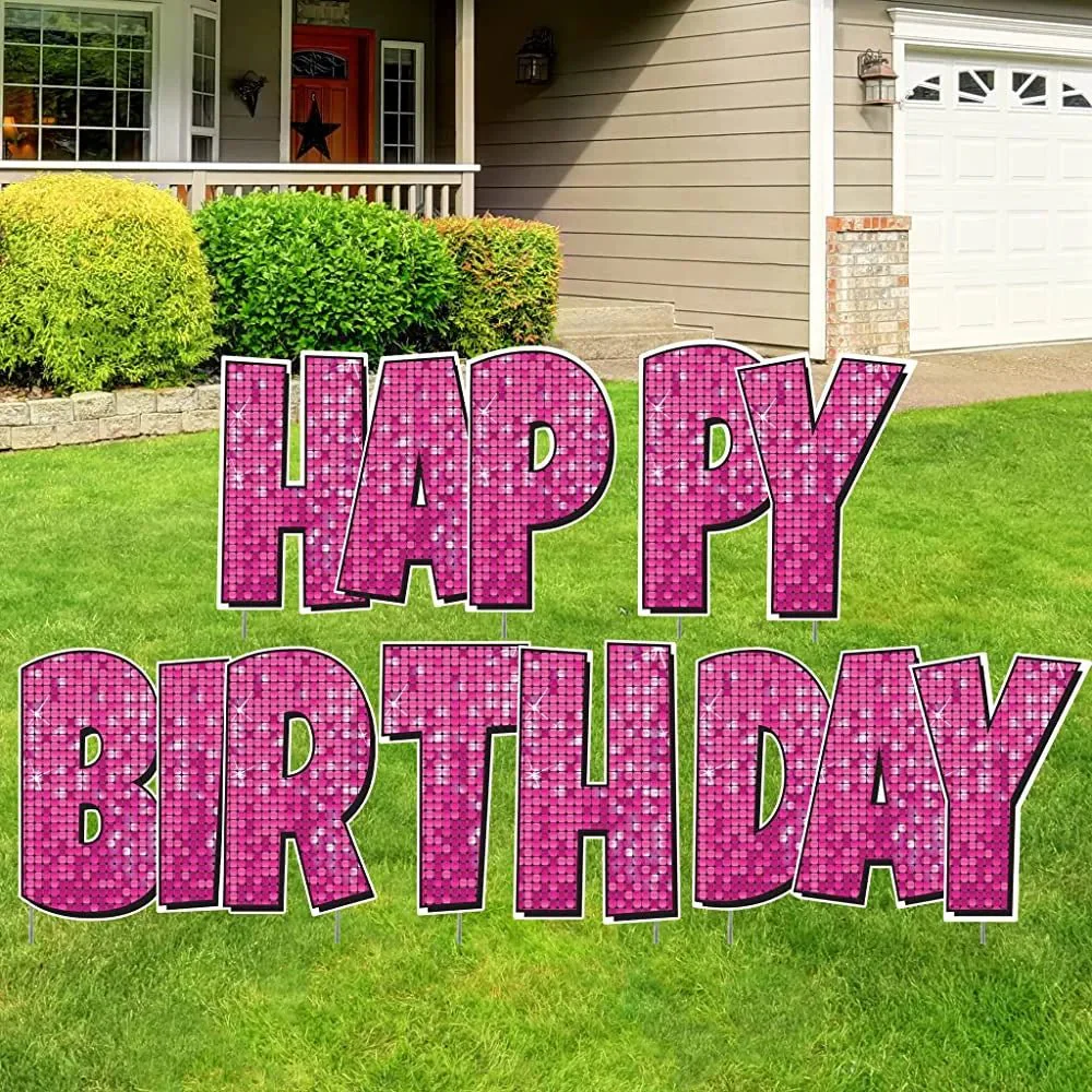 Happy Birthday Quick Set | Luckiest Guy Font | 24" Disco Sparkle | 5 pc Set - Image 24