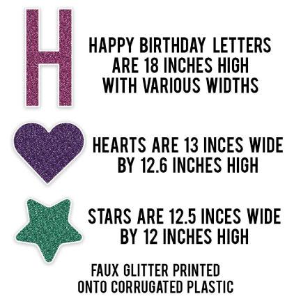 Happy Birthday Unicorn Themed Yard Card Letters and Decorations 21 piece set - Image 4