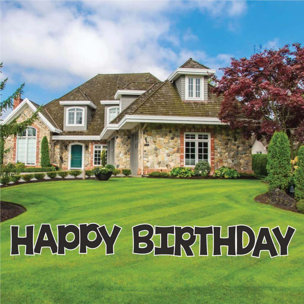 18" KG The Last Time Happy Birthday Solid Color Yard Card - 13 pc set - Image 10