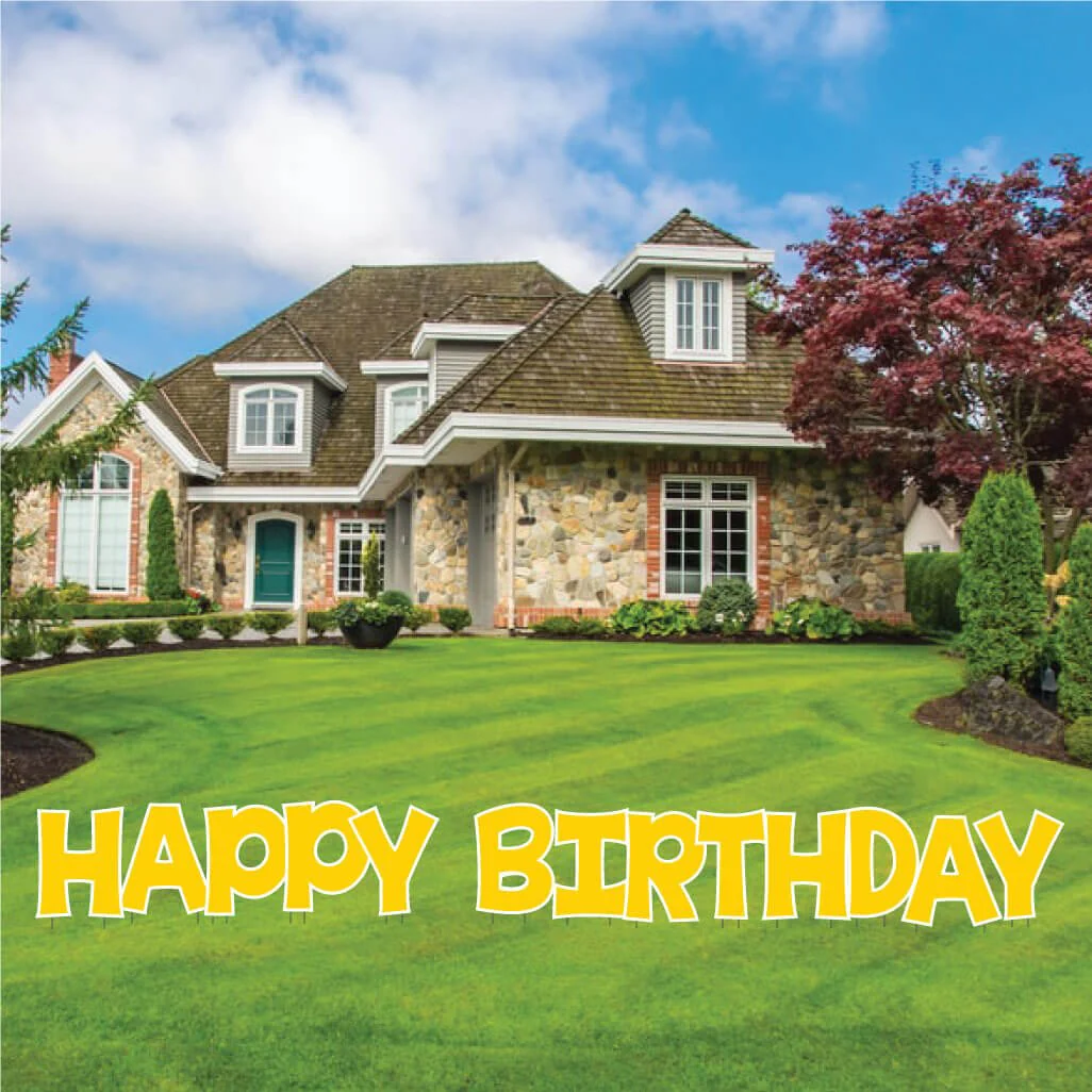 18" KG The Last Time Happy Birthday Solid Color Yard Card - 13 pc set - Image 12