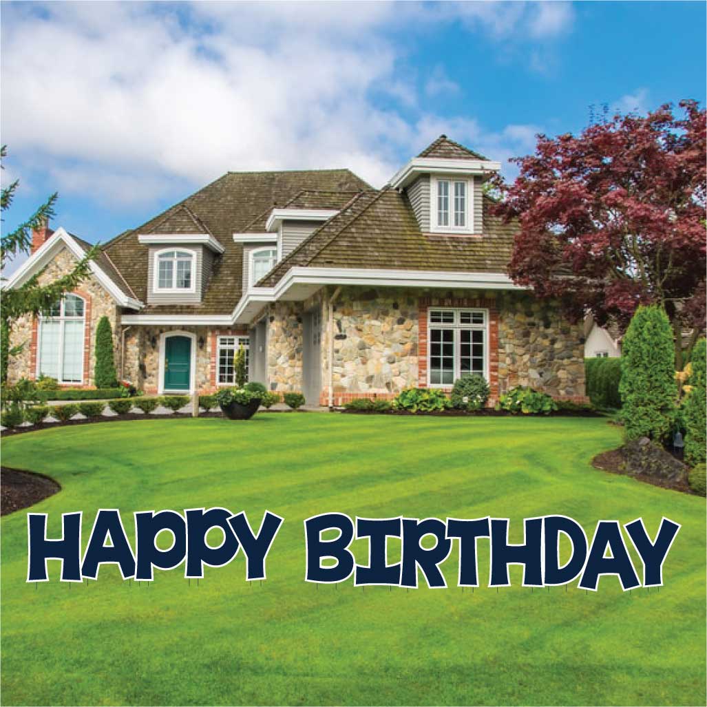 18" KG The Last Time Happy Birthday Solid Color Yard Card - 13 pc set - Image 13