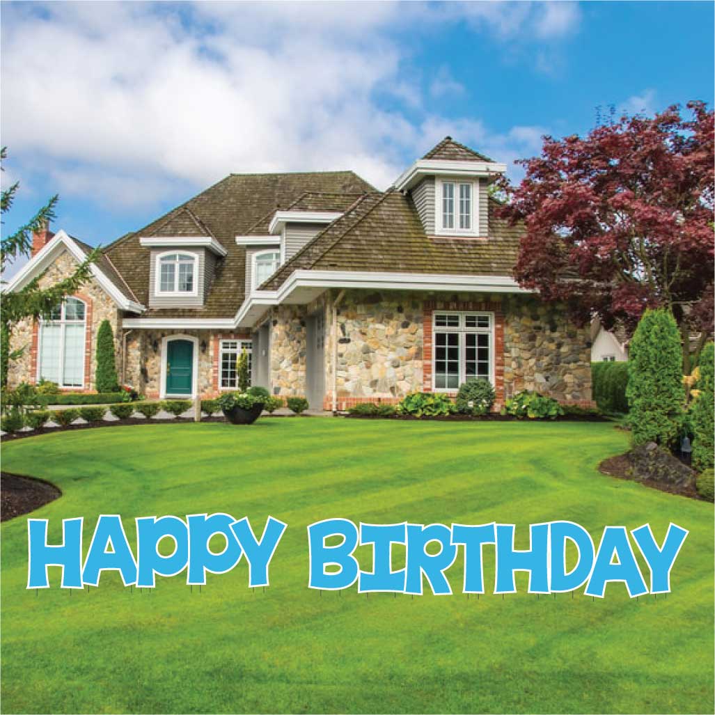 18" KG The Last Time Happy Birthday Solid Color Yard Card - 13 pc set - Image 14