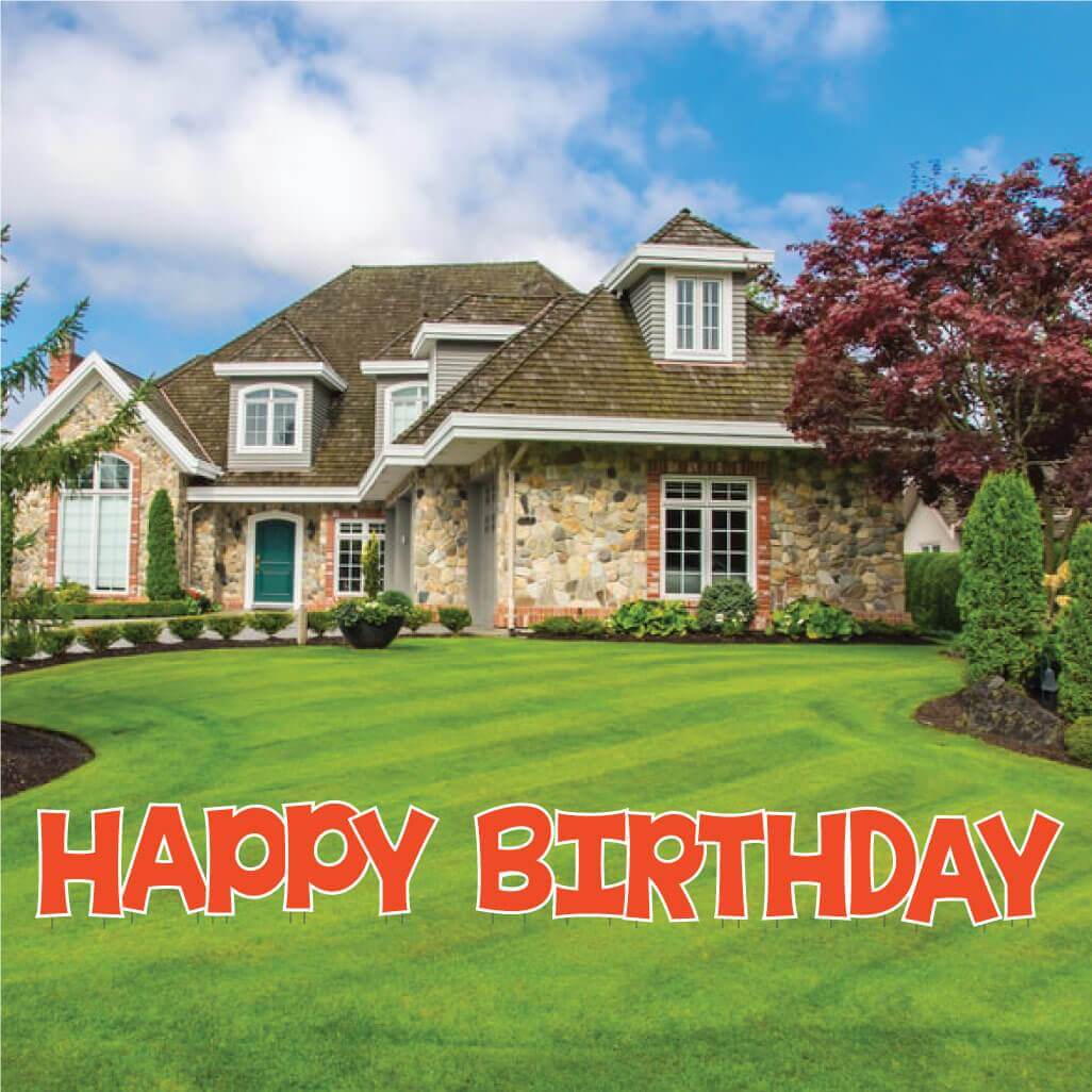 18" KG The Last Time Happy Birthday Solid Color Yard Card - 13 pc set - Image 7