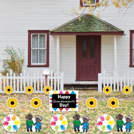 Happy Grandparent's Day Yard Decorations 16 piece set - Image 2