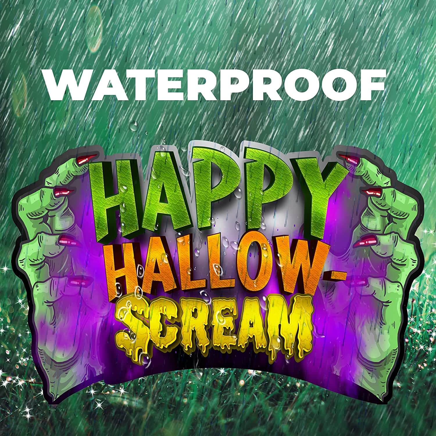 Happy Hallow Scream Halloween Yard Card Decoration 12 pc set - Image 4