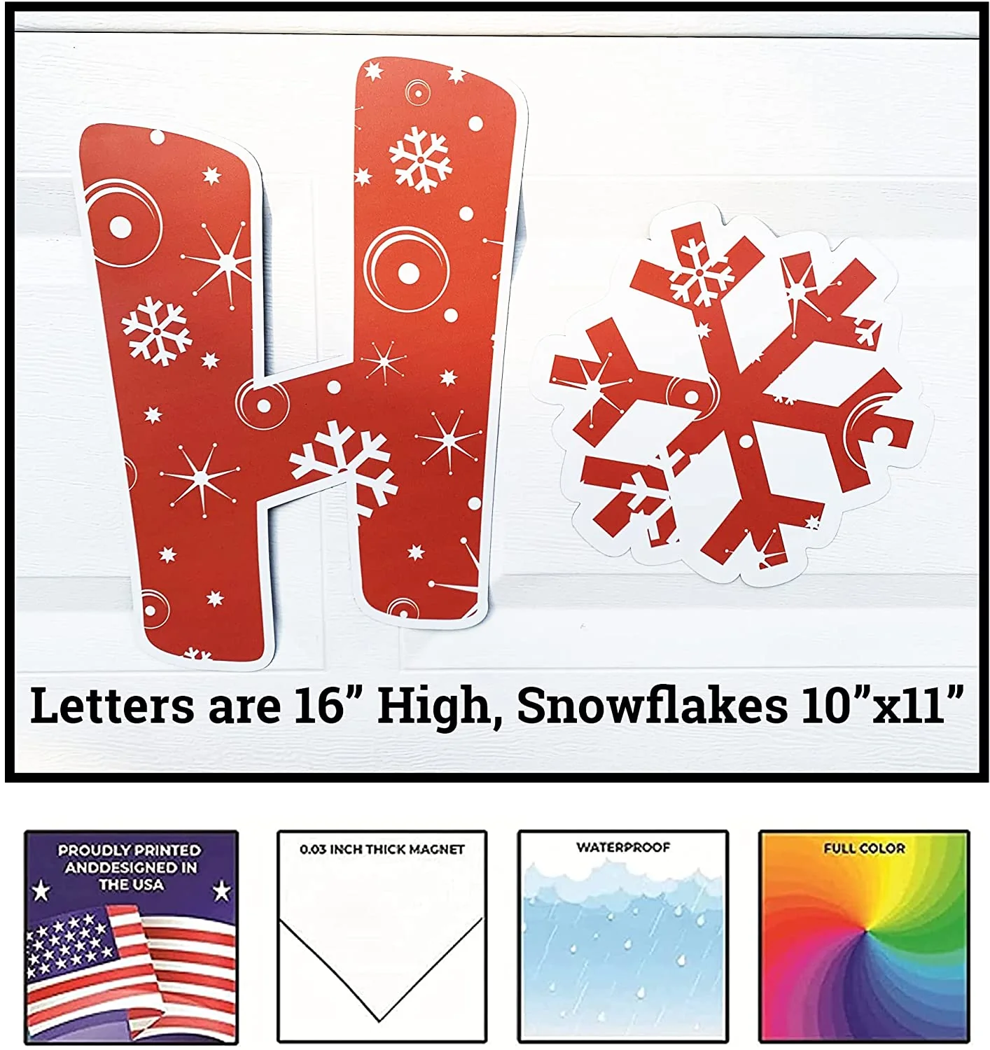 Happy Holidays Garage Door Magnet Decorations - Image 2