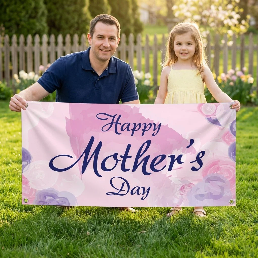 Mother's Day Banner - Happy Mother's Day Watercolor - Image 2