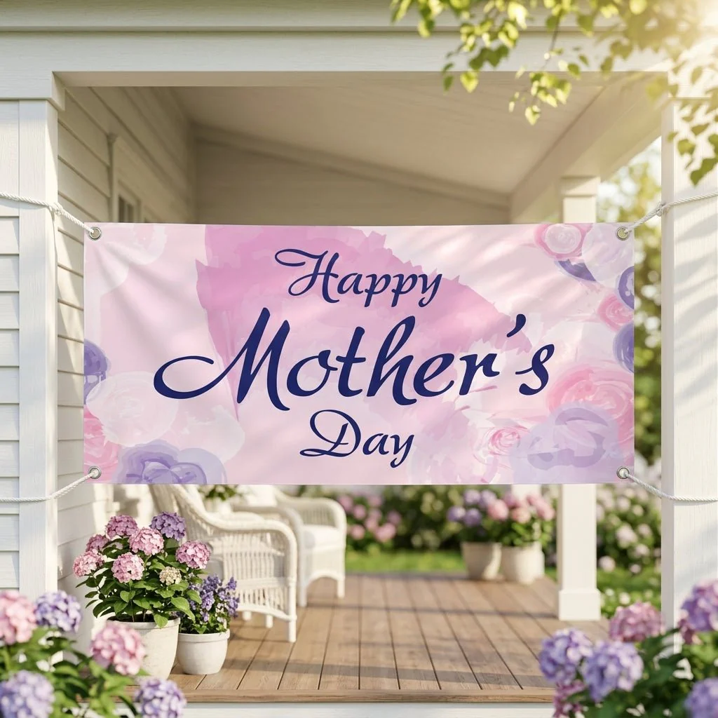 Mother's Day Banner - Happy Mother's Day Watercolor - Image 3