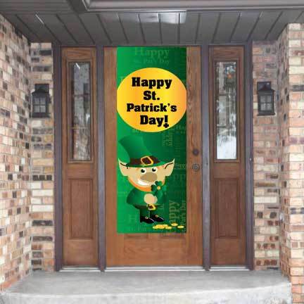 Happy St. Patrick's Day Vinyl Door Banner