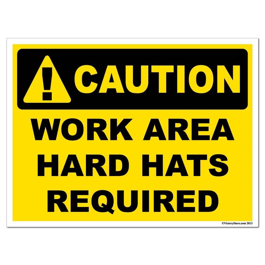 Hard Hats Required Sign or Sticker - Image 2