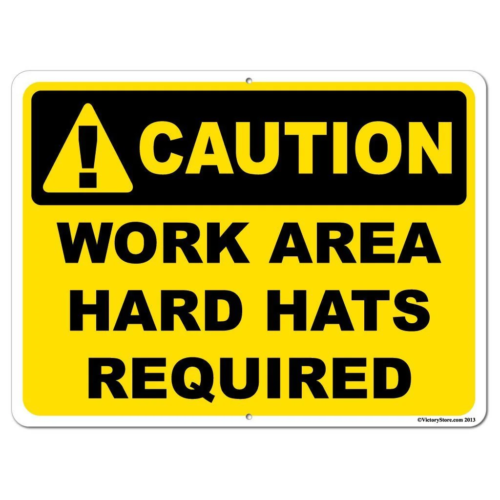 Hard Hats Required Sign or Sticker - Image 4