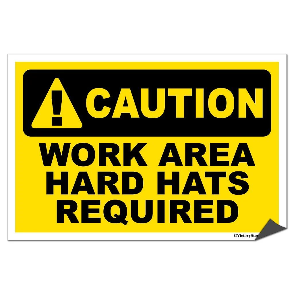 Hard Hats Required Sign or Sticker - Image 5