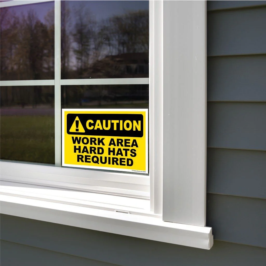 Hard Hats Required Sign or Sticker - Image 6
