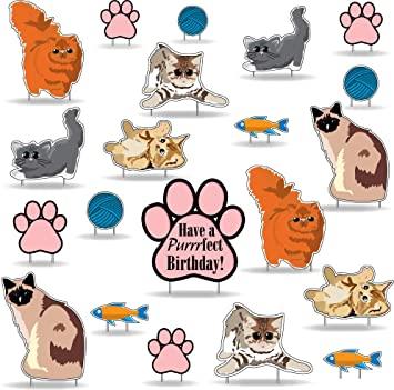 Have A Purrrfect Birthday, Cat Birthday Yard Decoration - Image 2
