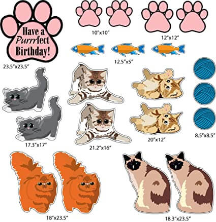 Have A Purrrfect Birthday, Cat Birthday Yard Decoration - Image 3