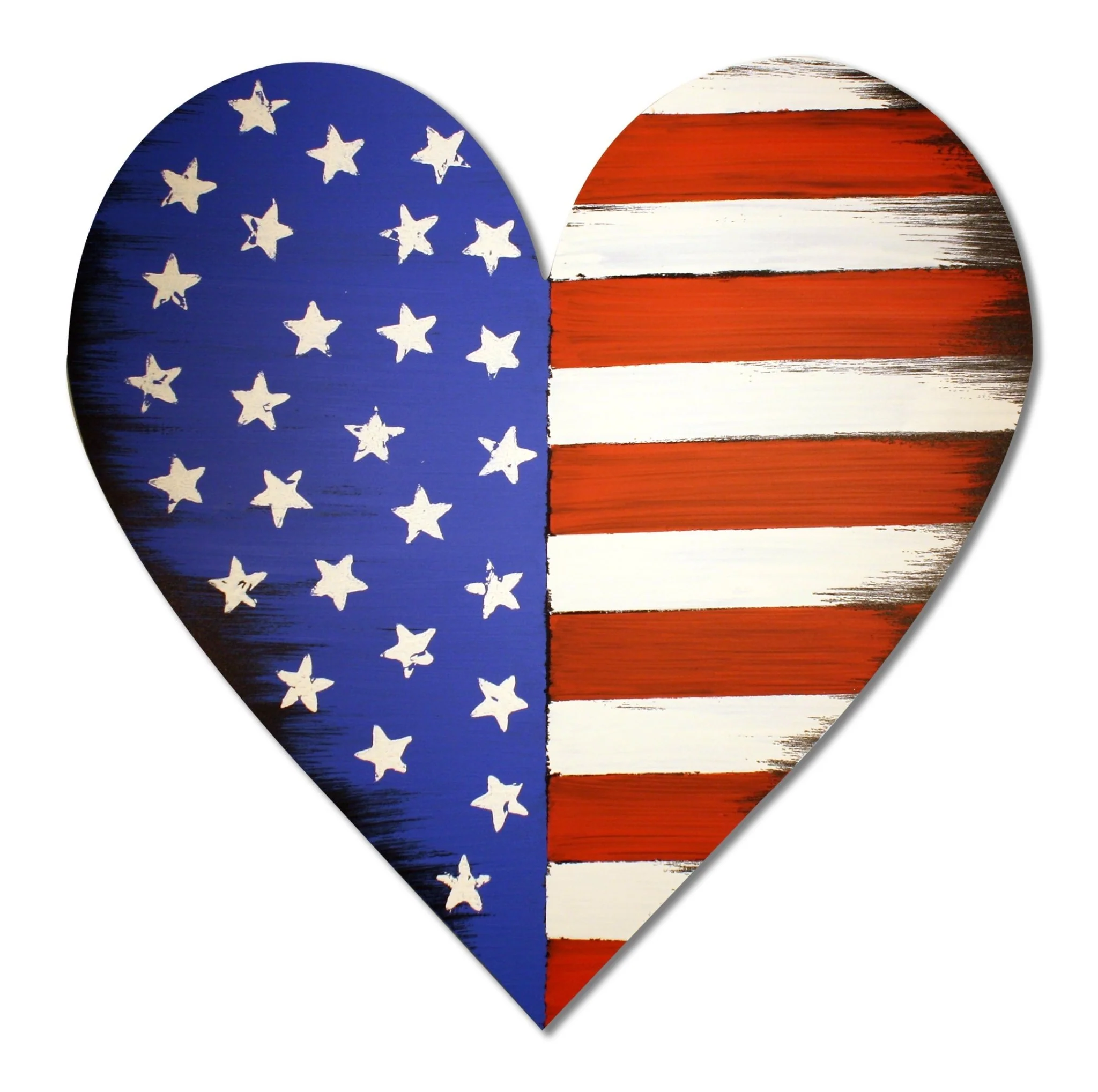 Hand Painted Heart Flag Wall Icon - Image 2