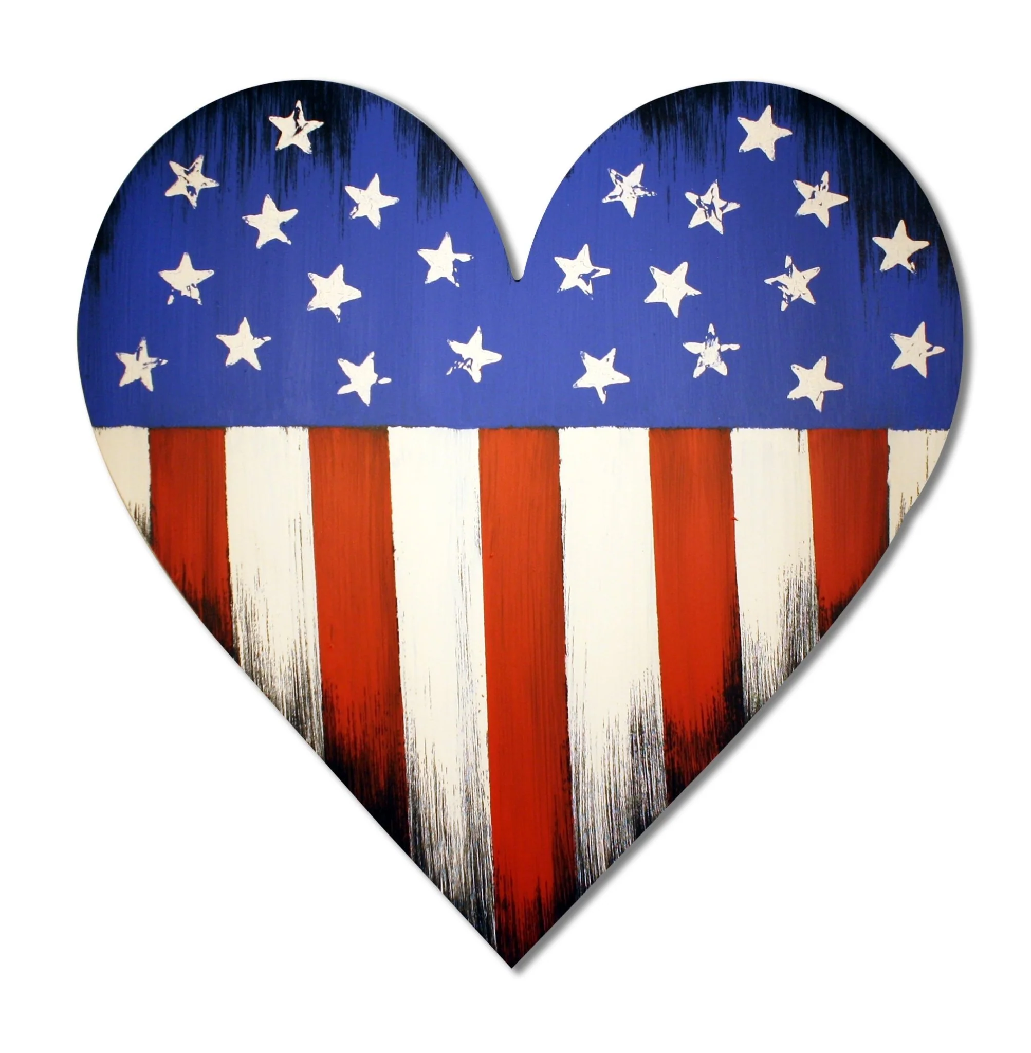 Hand Painted Heart Flag Wall Icon - Image 3