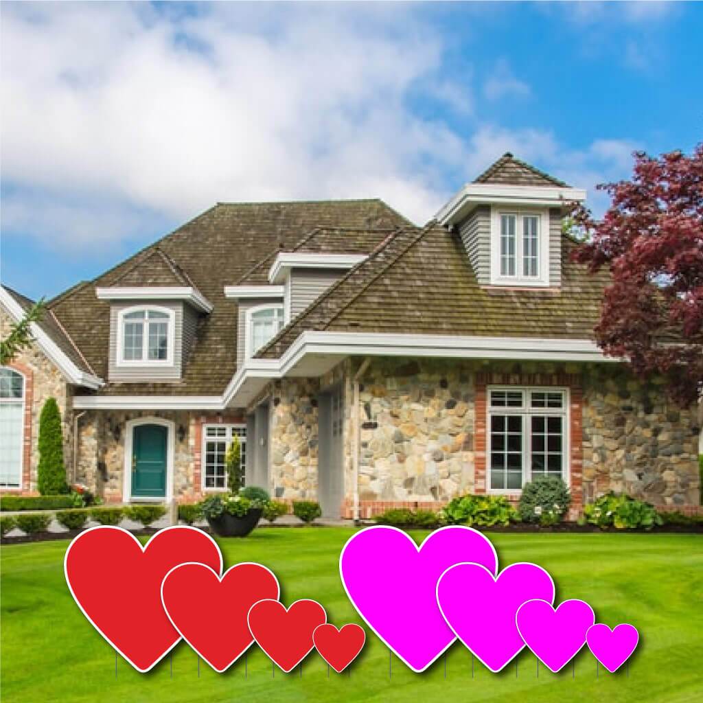 Heart Themed Yard Greeting Accessories
