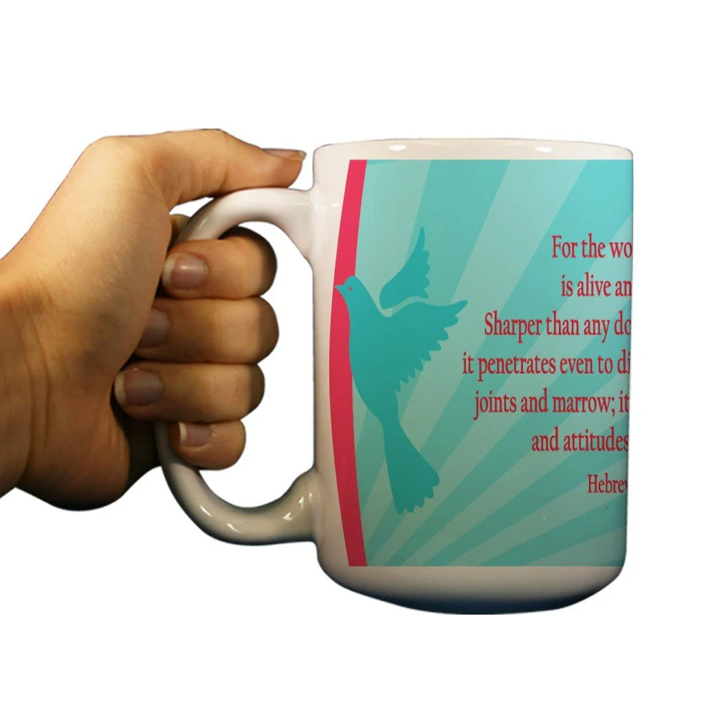 Hebrews 4:12 Religious 15oz Coffee Mug