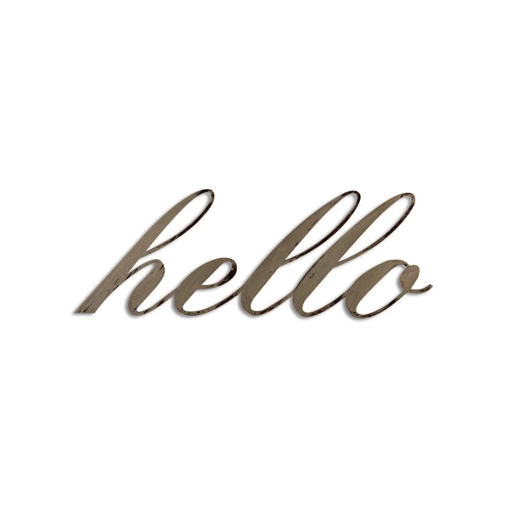 Hand Painted 'hello' Word Wall Decor - Image 2