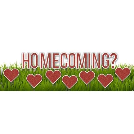 Homecoming Yard Letters and Hearts