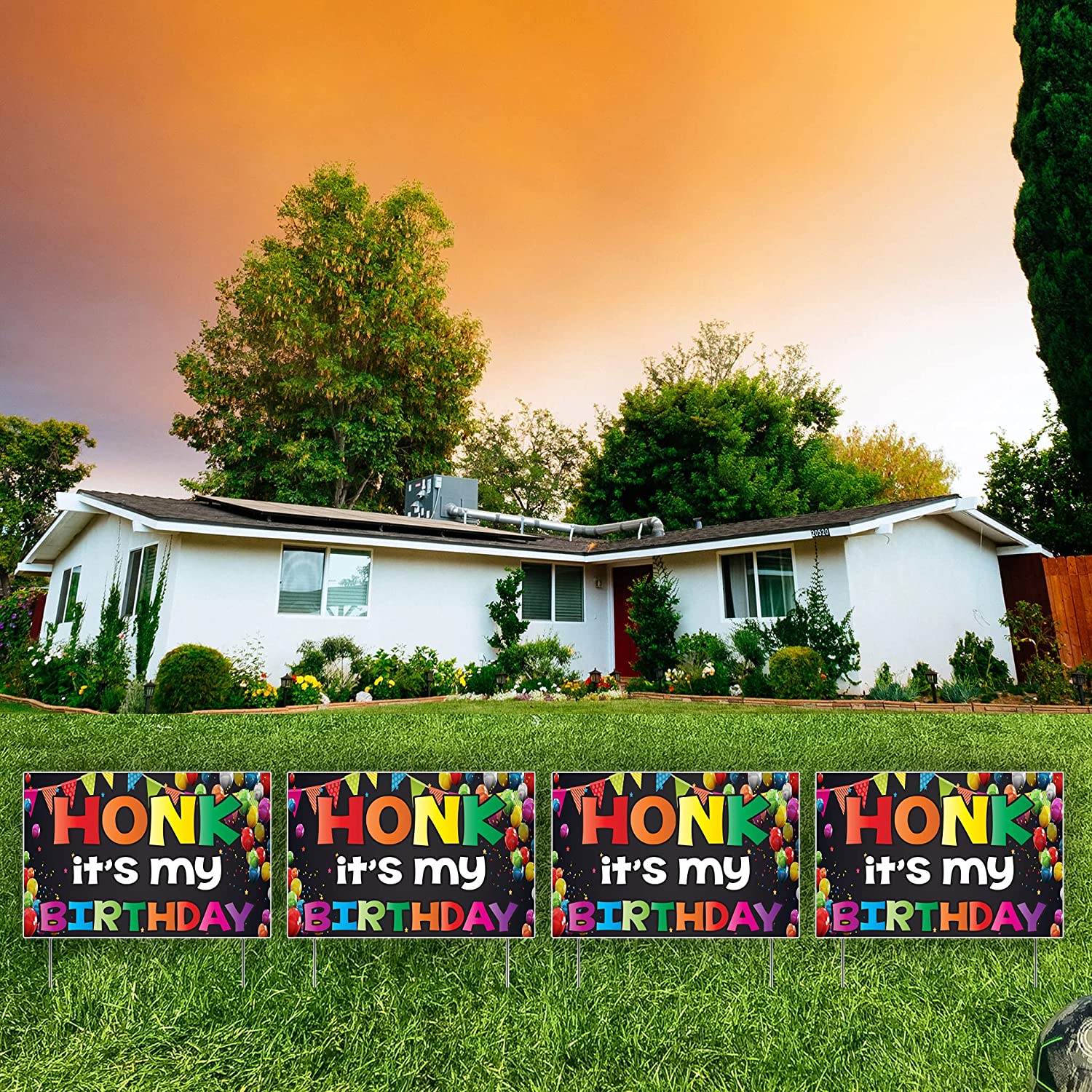 Honk It's My Birthday Yard Sign Set of 4 - Image 2
