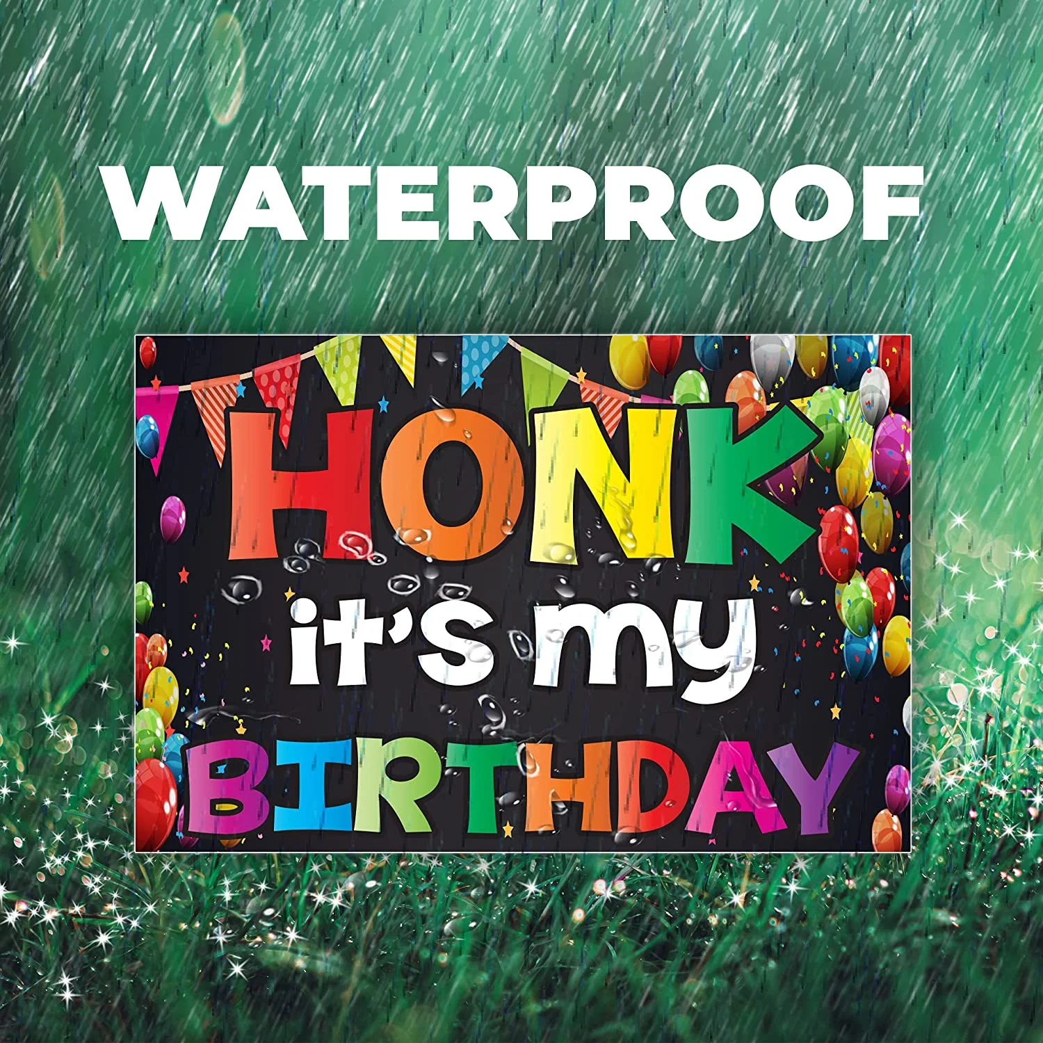 Honk It's My Birthday Yard Sign Set of 4 - Image 3