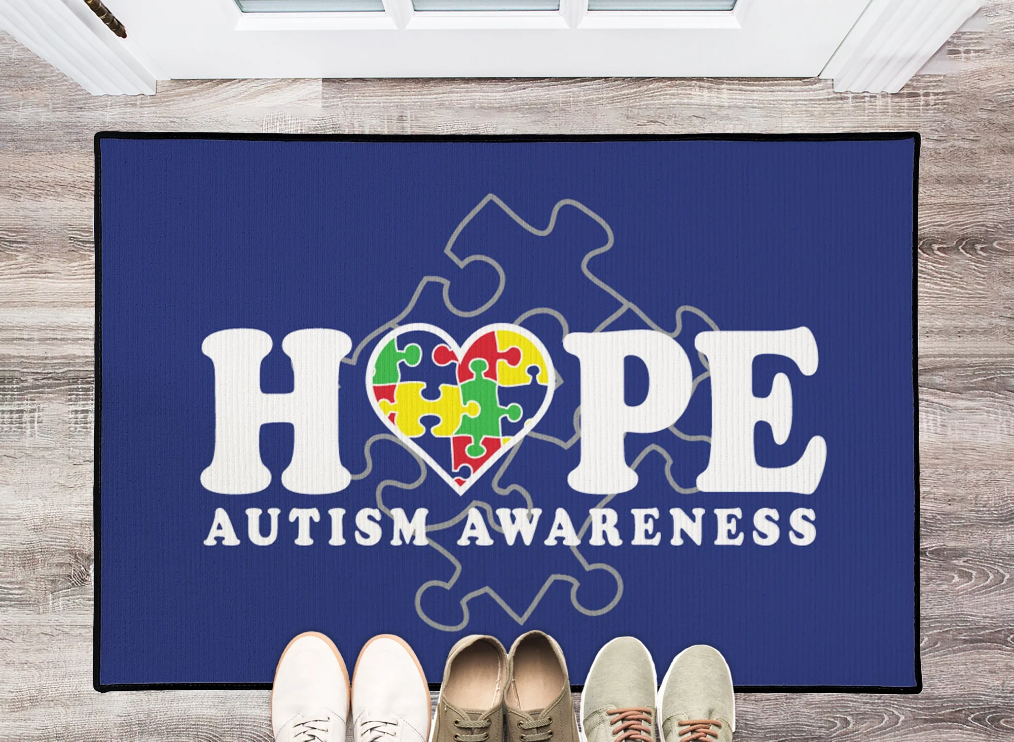 Hope Autism Awareness Doormat - Image 5