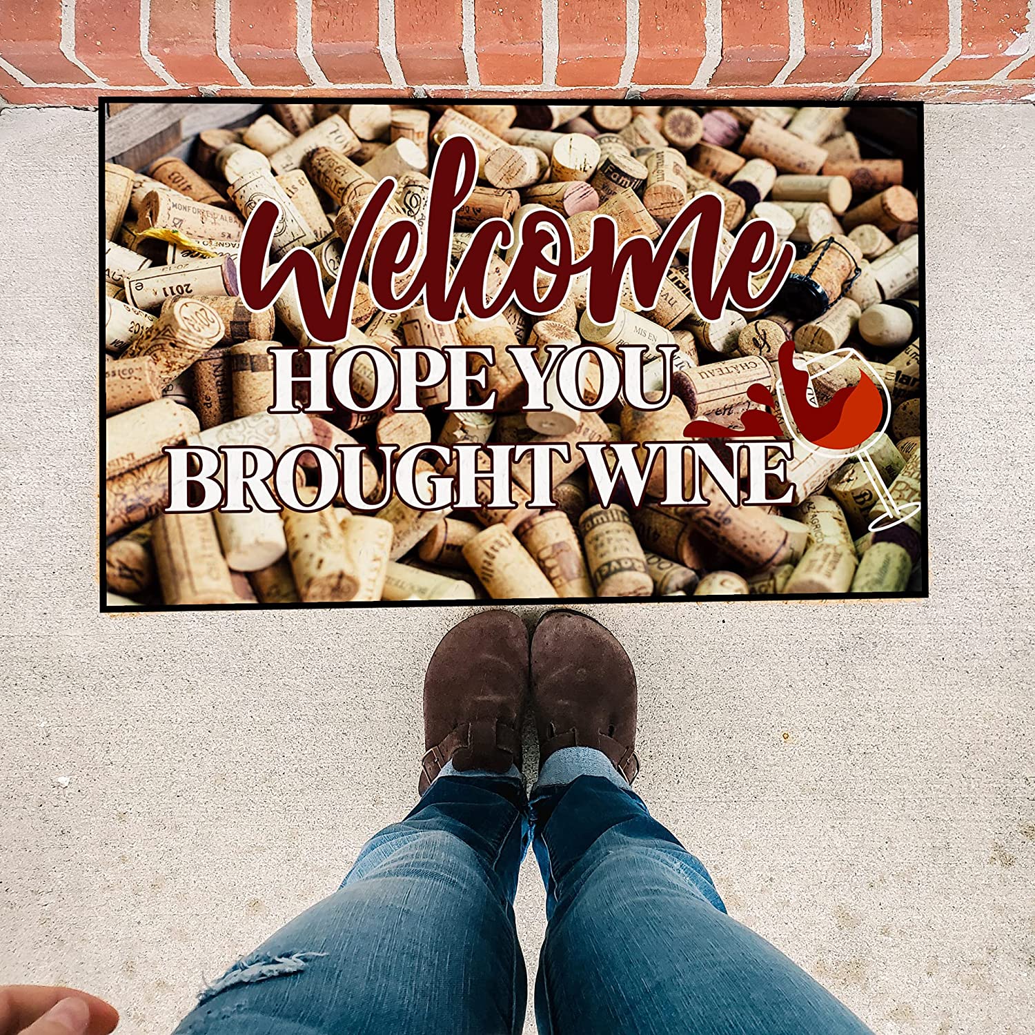 Hope You Brought Wine Doormat