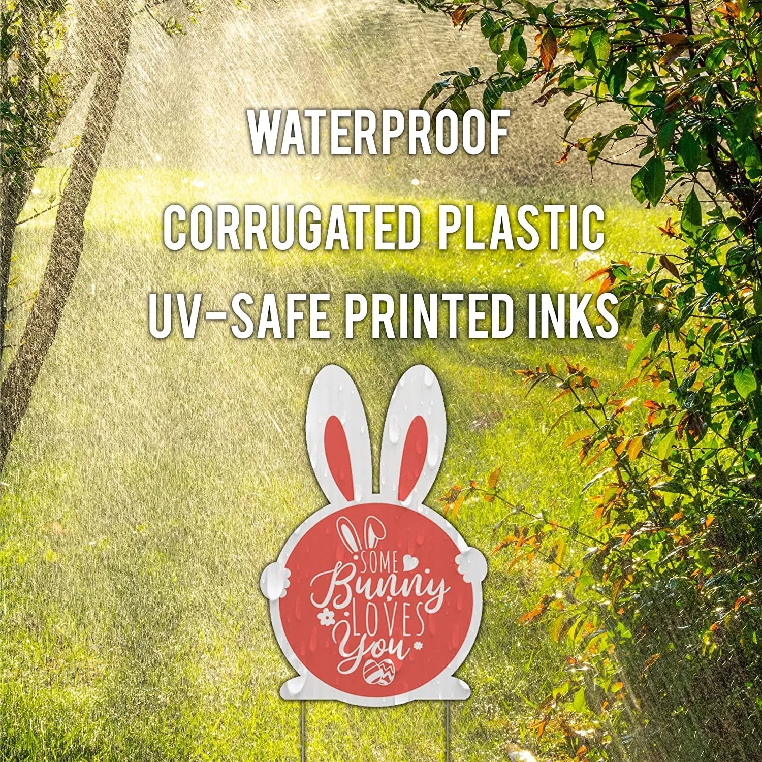 Hoppy Easter Oversized Easter Yard Sign 73x36 - Image 4