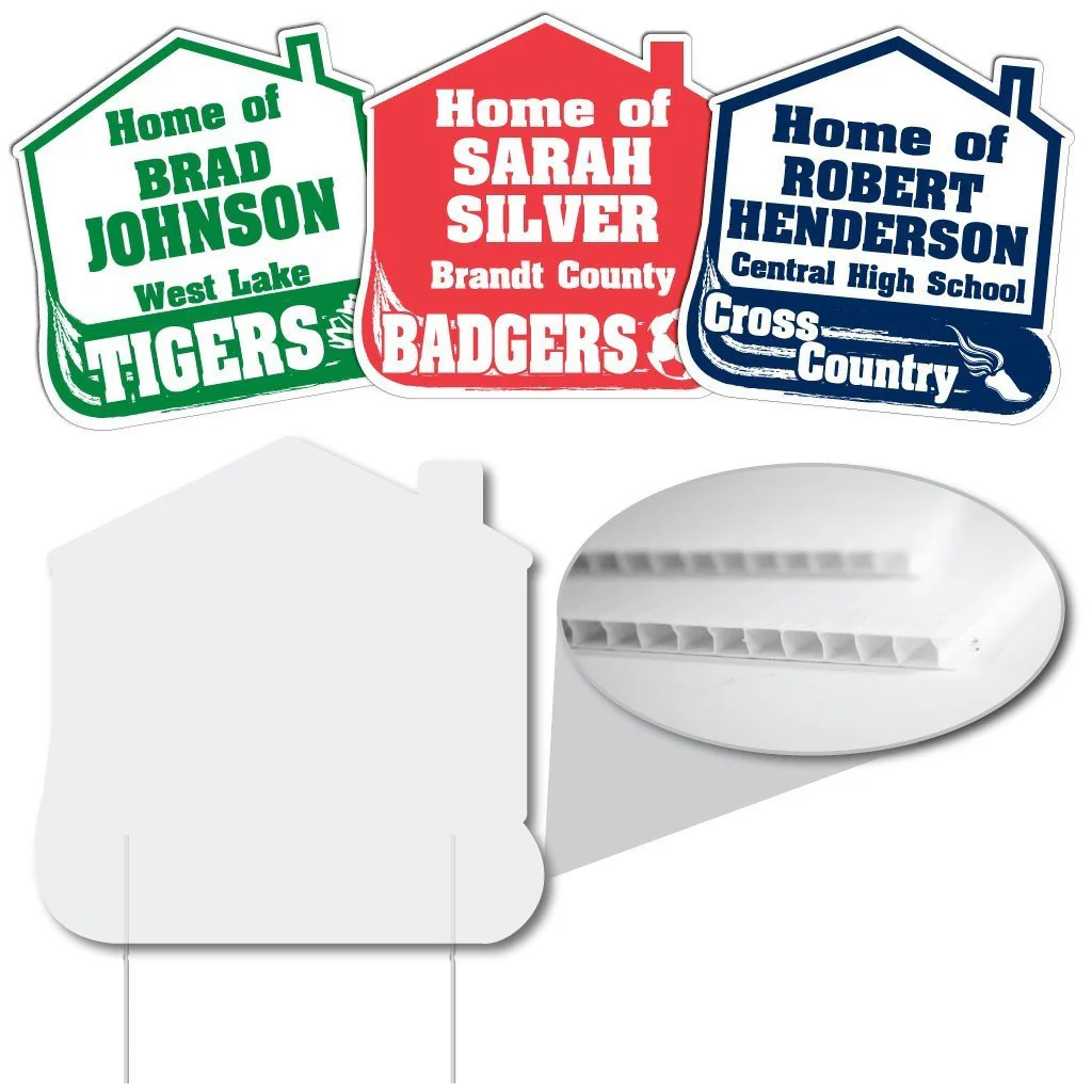Custom 22x22" House with Swoosh Yard Sign - Image 3
