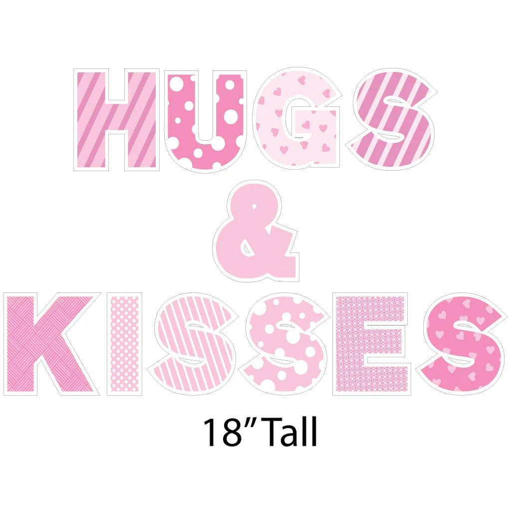 Hugs & Kisses Valentine's Day Yard Card Letters - Image 3