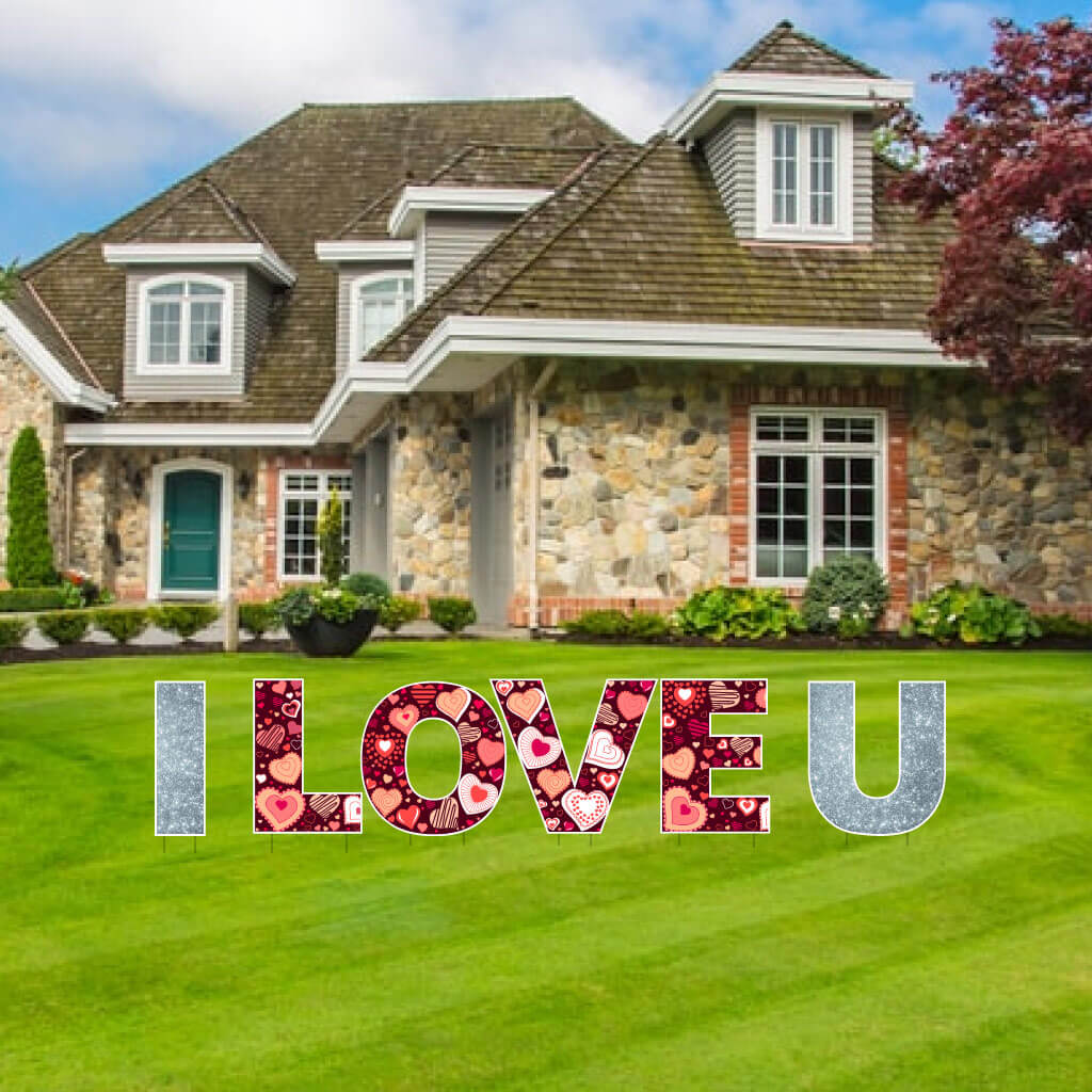 I LOVE U | Valentine Yard Letter Set
