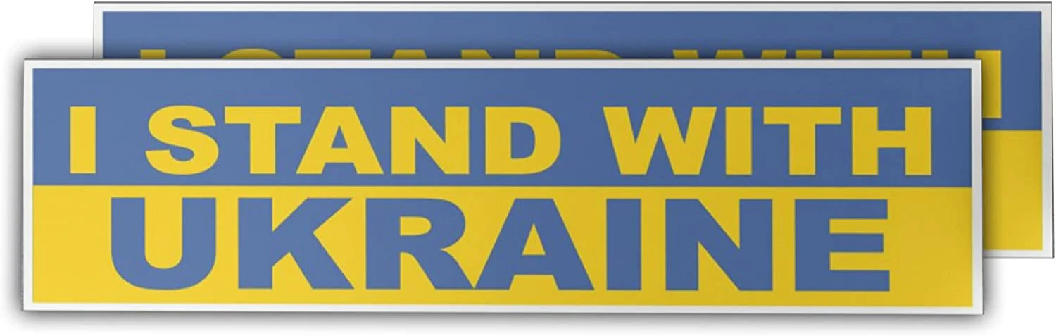 I Stand with Ukraine Bumper Sticker Set of 2 - Image 2
