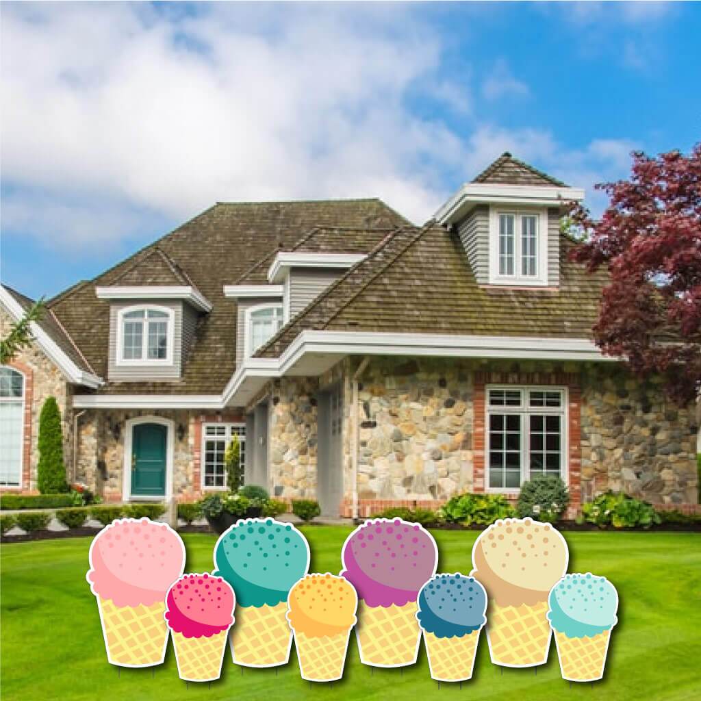 Ice Cream Cone Yard Greeting Accessories