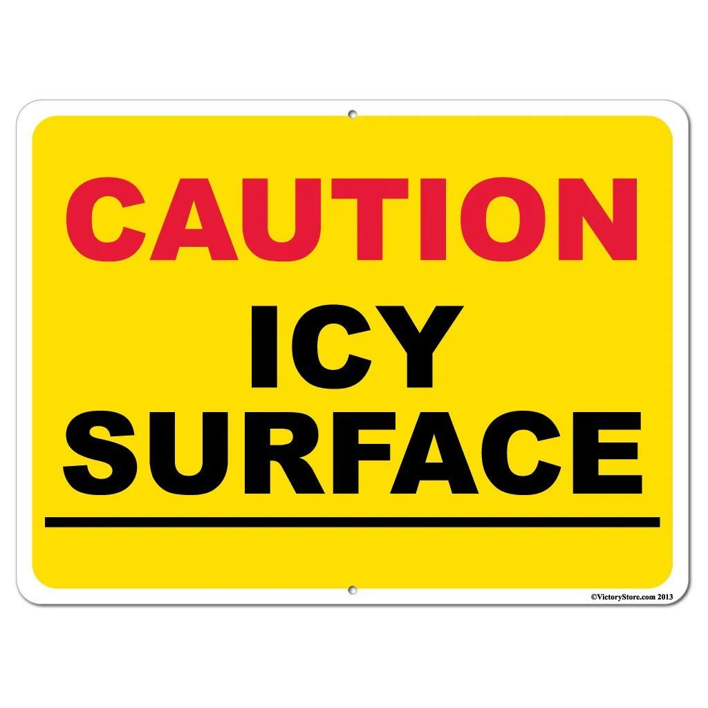 Icy Surface Sign or Sticker - Image 3
