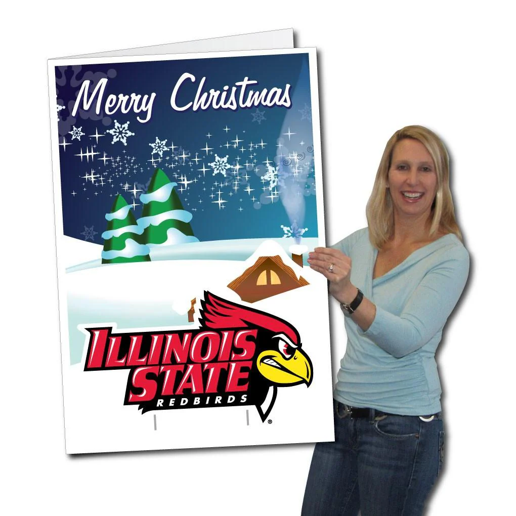 2'x3' Giant Illinois State Holiday Greeting Card & Yard Sign